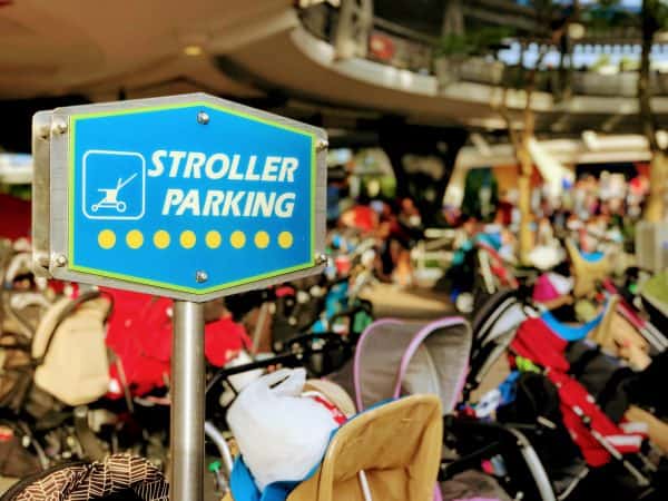 Stroller parking sign