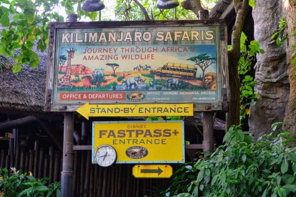 FastPass sign for Kilamanjaro