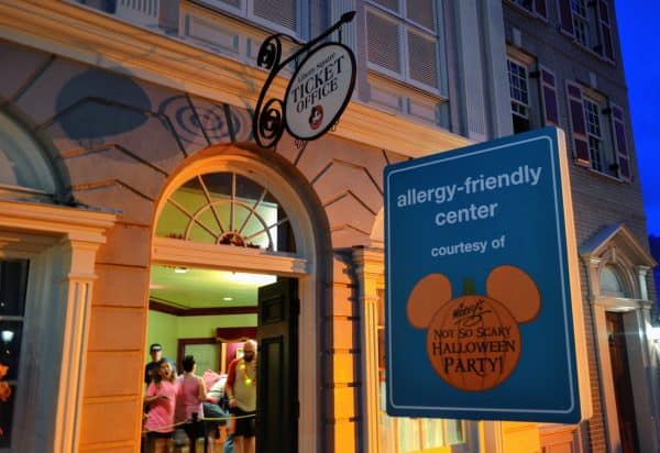 Allergy Friendly treat station at Mickey's Not-So-Scary Halloween Party