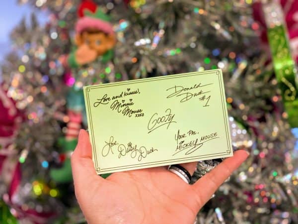 Minnie's Holiday Dine signature card