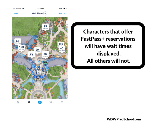 How to find the characters in the My Disney Experience app