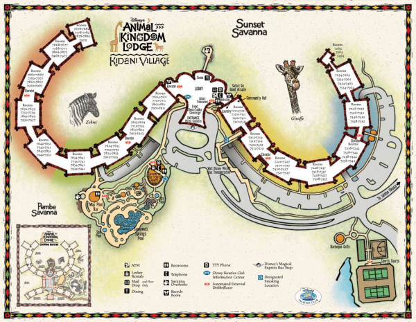 Animal Kingdom Lodge Kidani Village Map
