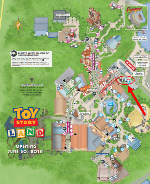 Map of Baby Care Center at Hollywood Studios