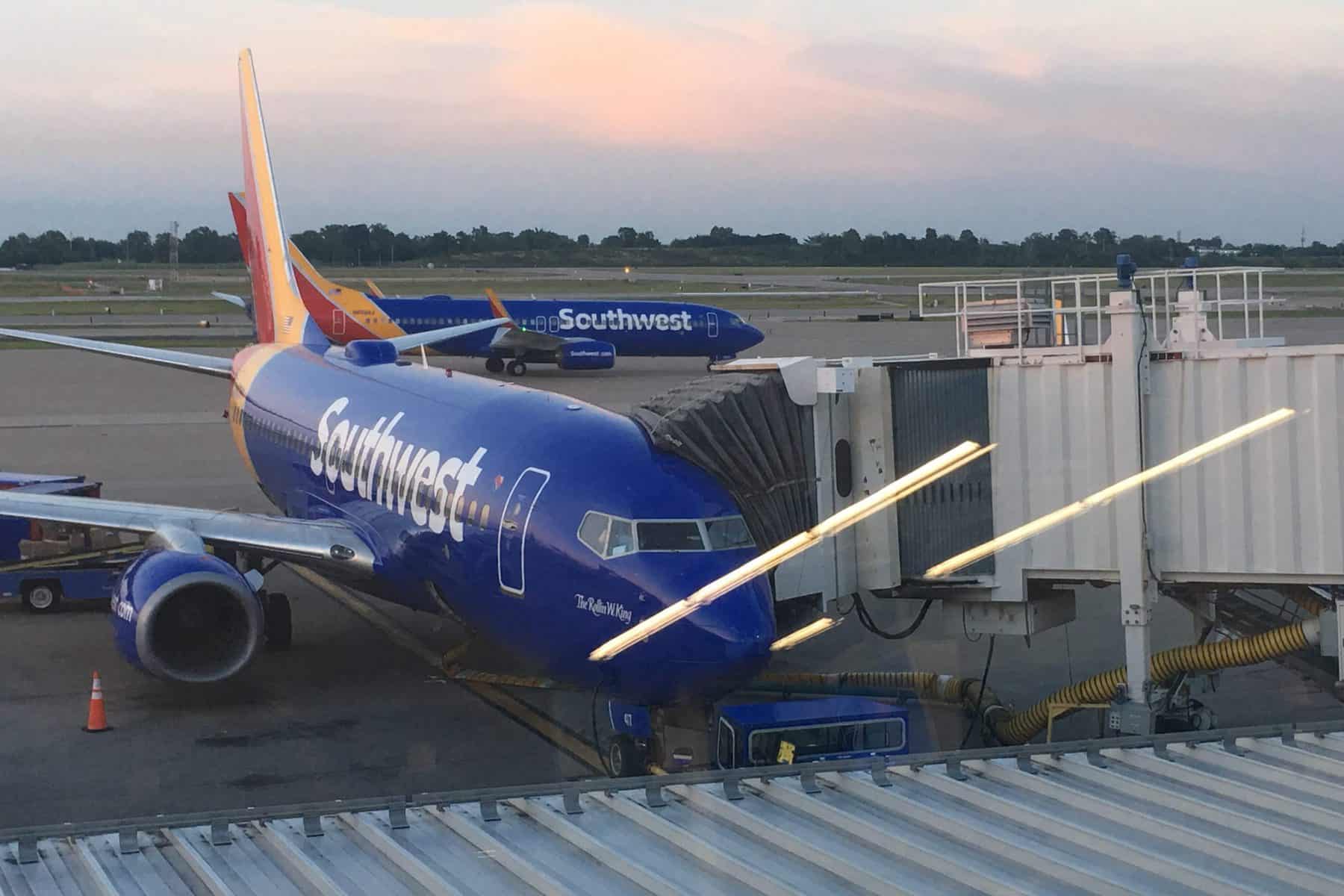 southwest flight at airport