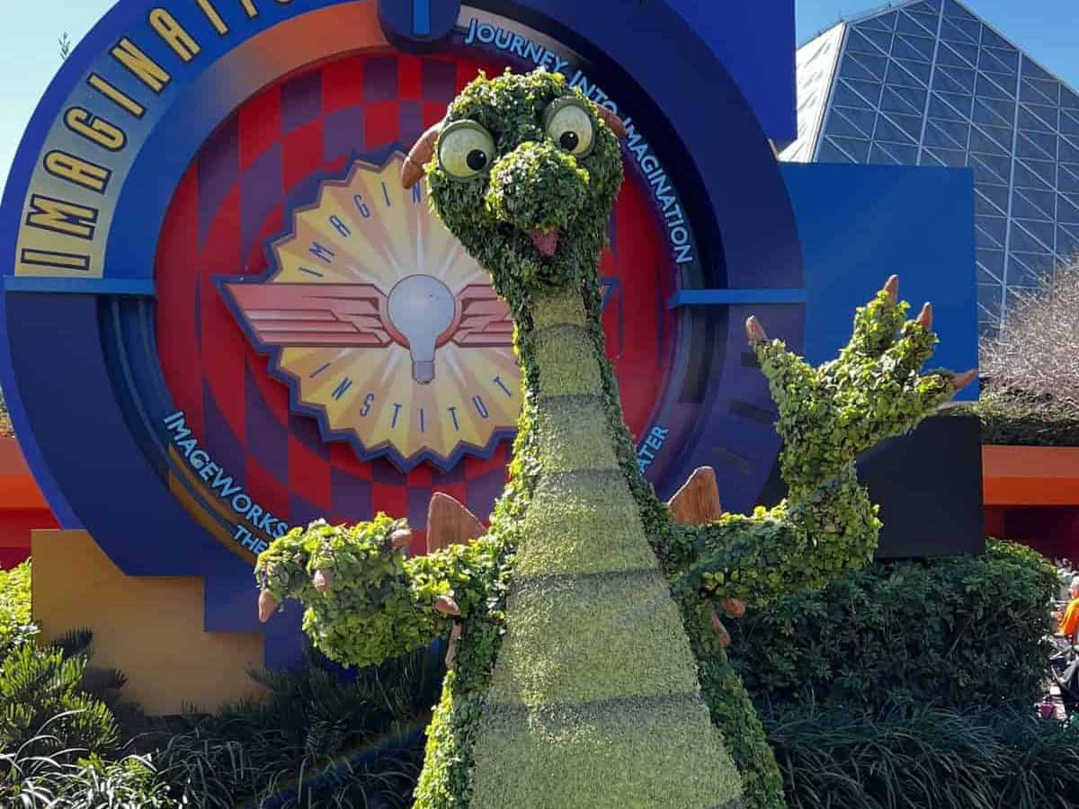 Epcot 2022 Flower and Garden Festival - Figment topiary