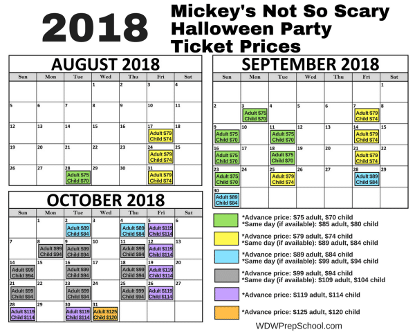 Mickeys Not So Scary Halloween Prices