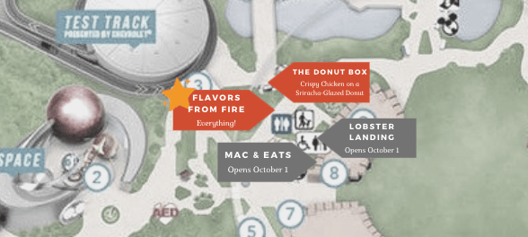 Food and Wine Festival - The Donut Box map