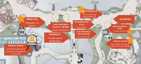 Food and Wine Festival - Hawaii booth location map