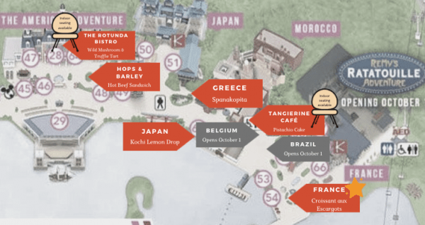 Food and Wine Festival - Hops and Barley booth location map