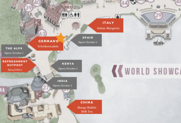Food and Wine Festival - Italy booth location map