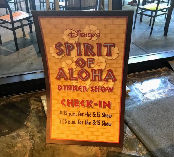Spirit of Aloha Disney World Dining Plan