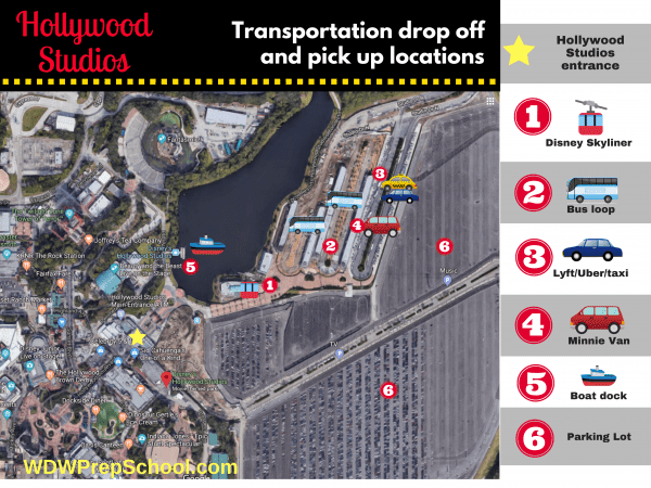 Disney transportation map Hollywood Studios