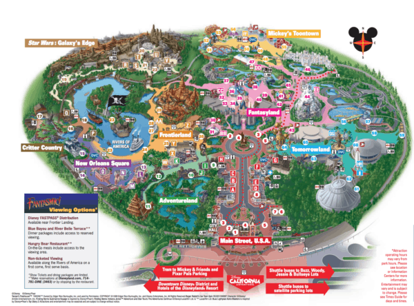 Disneyland Park map