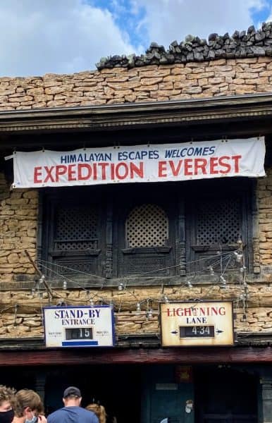 Lightning Lane expedition Everest standby line
