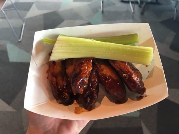 barbecue wings with celery at epcot food and wine 2021