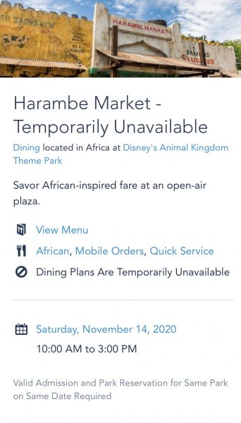 Harambe Market reopening