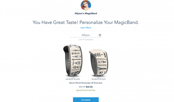 magicband selection my disney experience