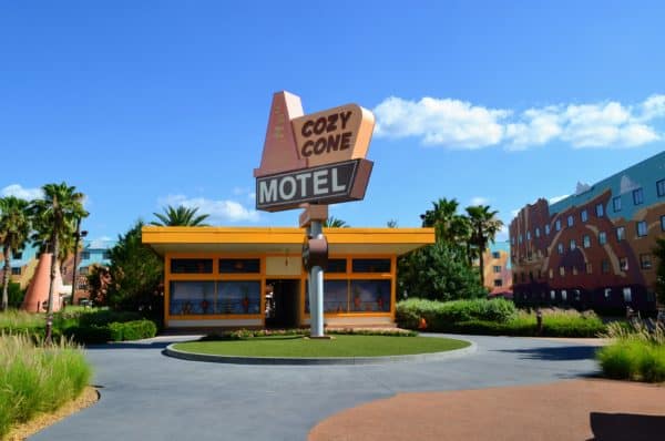 Art of Animation cars section motel sign