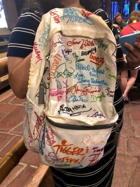 Backpack autograph