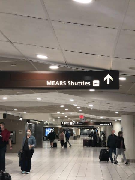 mears connect airport sign
