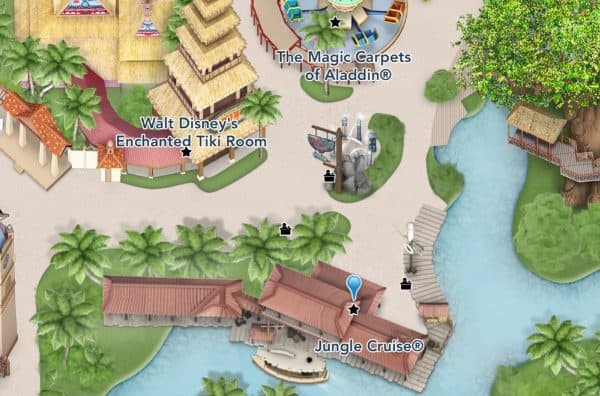 jungle cruise location on the disney map