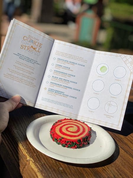 Epcot Festival of the Holidays Cookie Stroll book with stamp