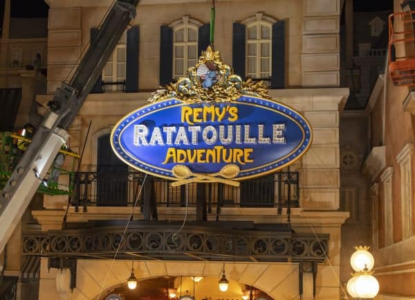 Remy's Ratatouille Adventure sign in Epcot