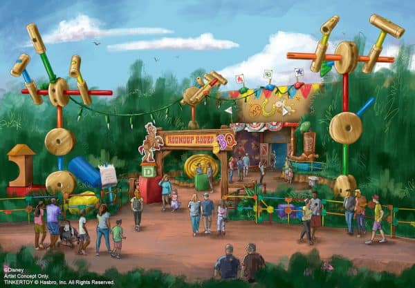 Concept art for Roundup Rodeo BBQ coming to Toy Story Land