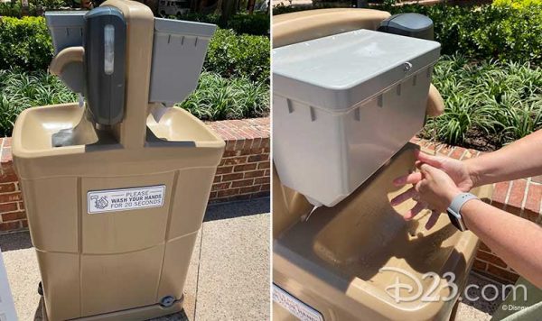 Handwashing stations for Disney Springs reopening